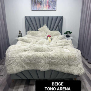 Edredón beige tono arena