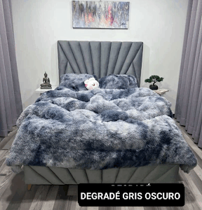 Edredón degrade gris oscuro