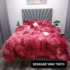 Edredón degrade vino tinto