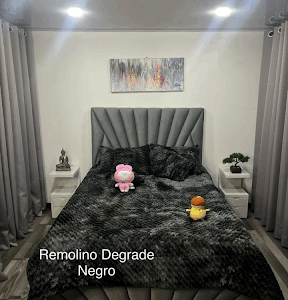 Edredón remolino degrade negro
