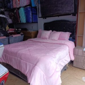 Edredón premium doble rosa