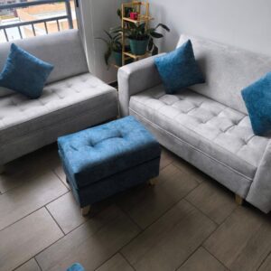sala de estar gris